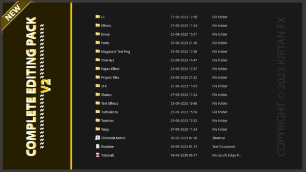 COMPLETE EDITING PACK V2 - KIRTAN Fx