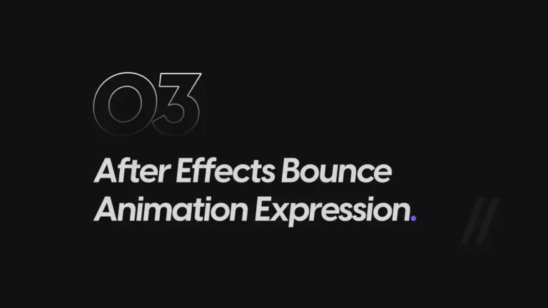 After Effects Bounce Animation Expression (Free Project File)