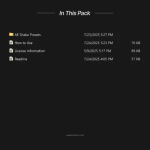 After Effects Shake Presets Pack – KirtanFX