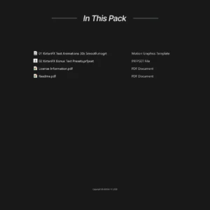 Text animation presets pack