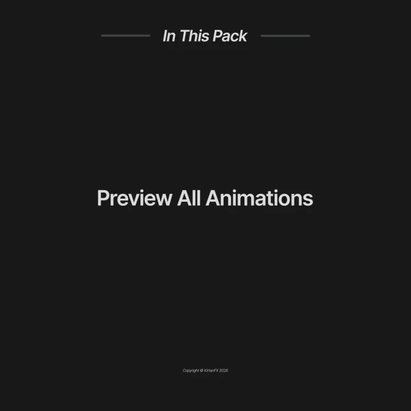 KirtanFX Text Animation Presets Pack For After Effects