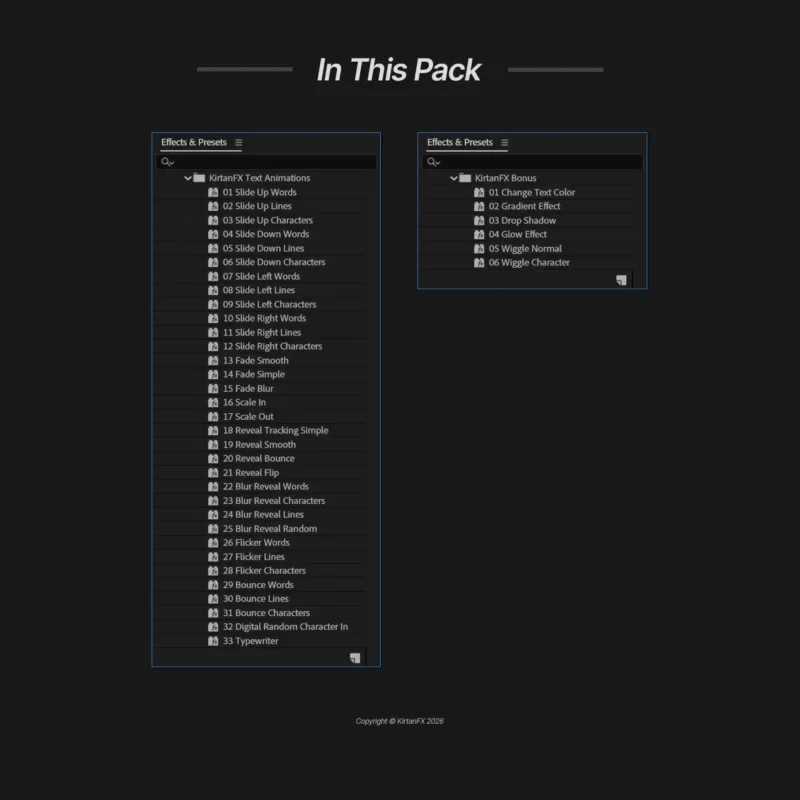 KirtanFX-Text-Animation-Presets-Pack-ae-In-this-Pack-002 KirtanFX Text Animation Presets Pack For After Effects