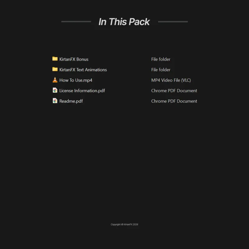 KirtanFX-Text-Animation-Presets-Pack-ae-In-this-Pack KirtanFX Text Animation Presets Pack For After Effects