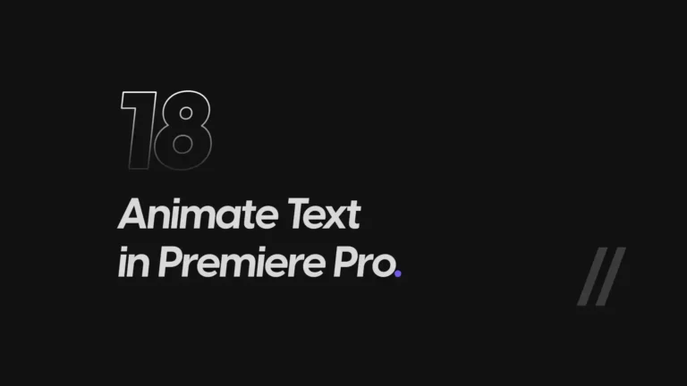 The Easiest Way to Animate Text in Premiere Pro (Without After Effects)