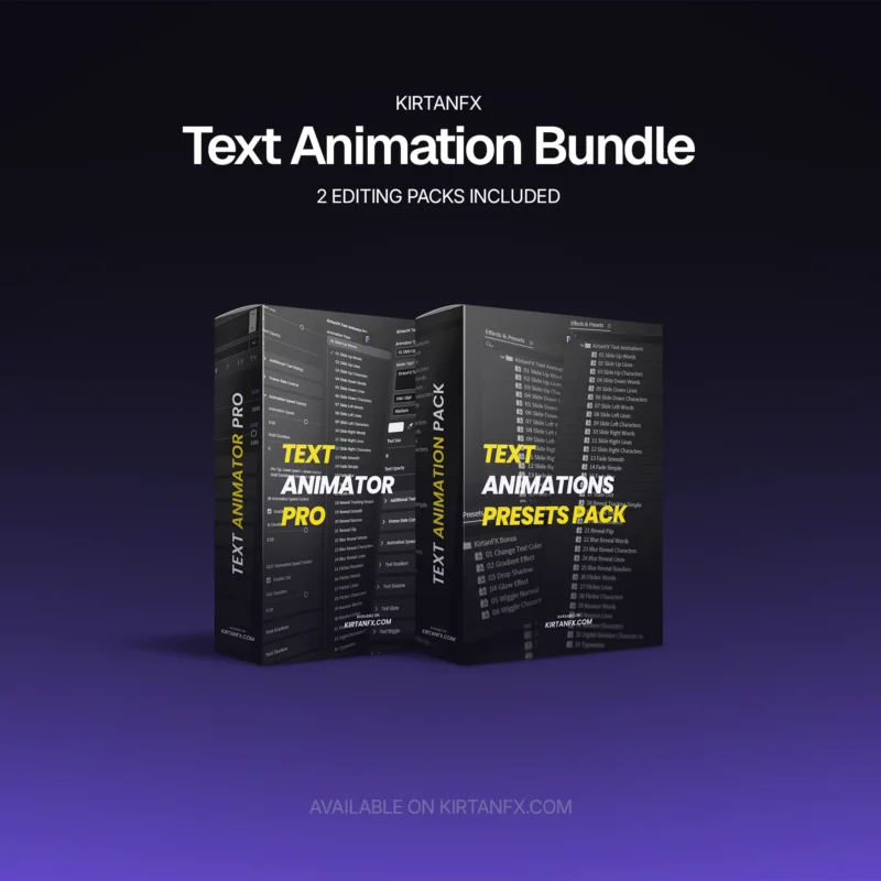 KirtanFX Text Animation Bundle KirtanFX Text Animation Bundle: Text Animator Pro and Text Animation Presets Pack